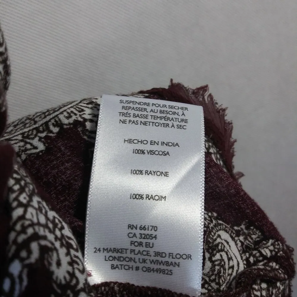 UO Urban Outfitters Ecote Sascha Bell Sleeve Paisley Red Dress Size Small - Image 7