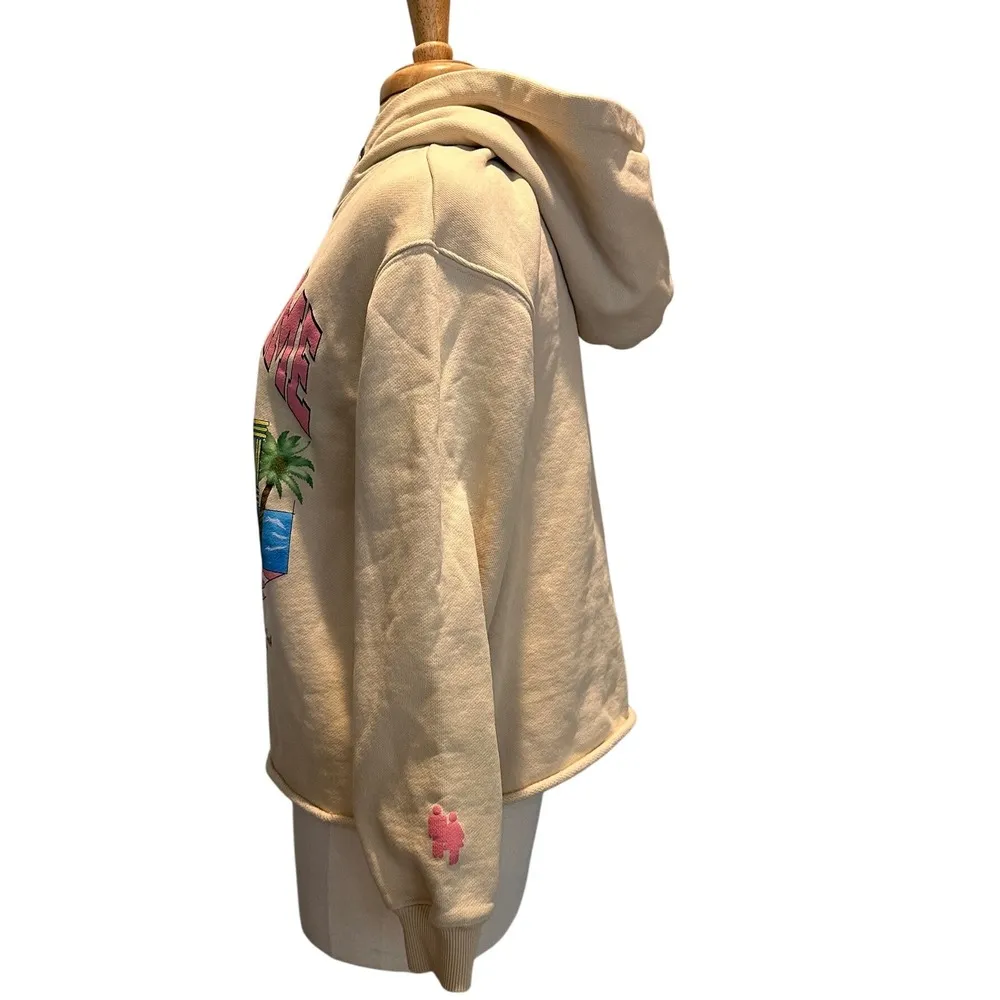 Homme Femme World Famous Yacht Club cream pullover hoodie size small unisex Pink - Image 10