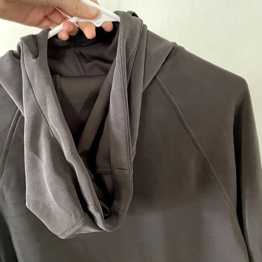 JoyLab gray cropped hoodie hooded sweater casual athleisure workout brown casual - Image 6