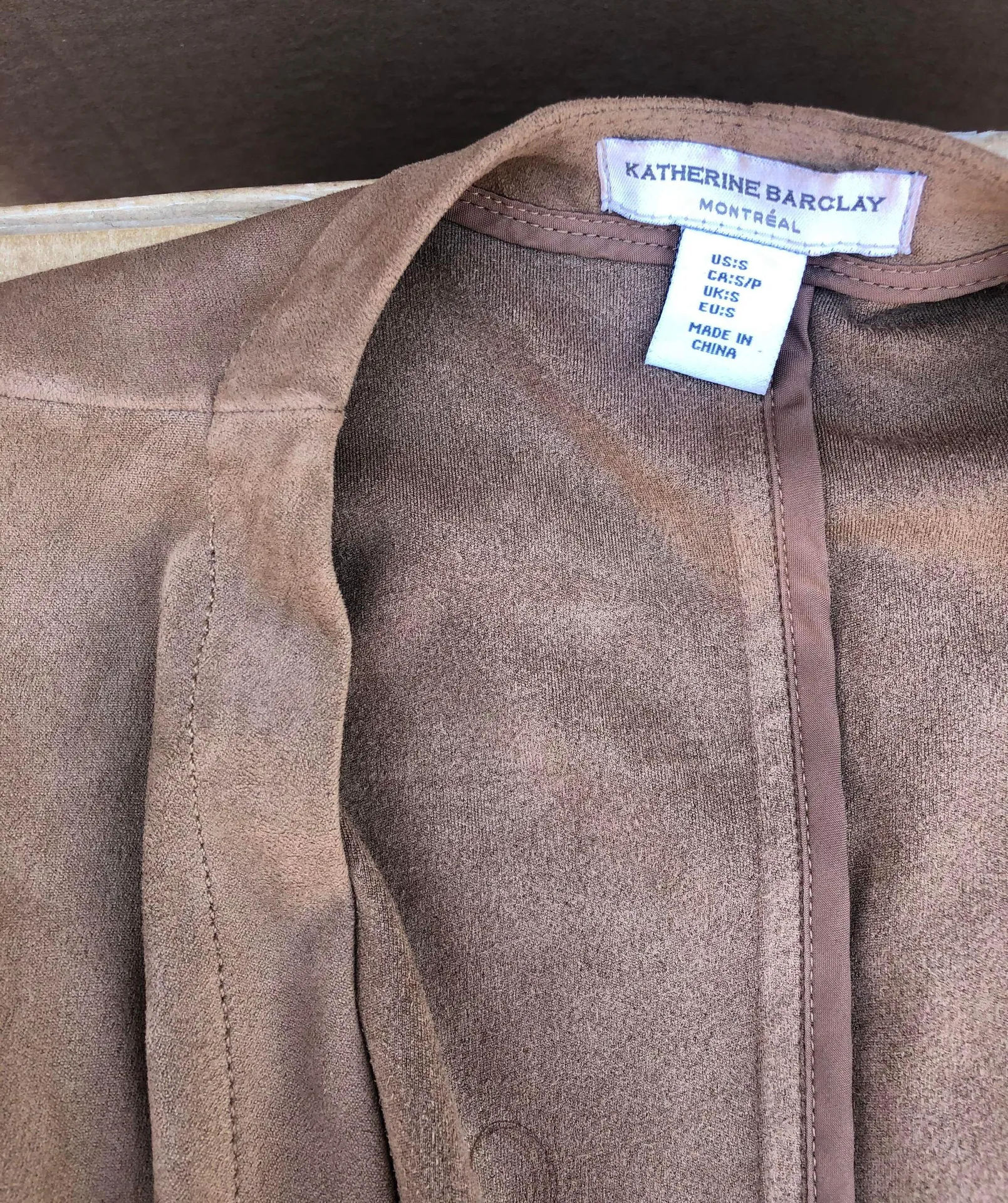 Katherine Barclay Brown Suede Top - Image 3