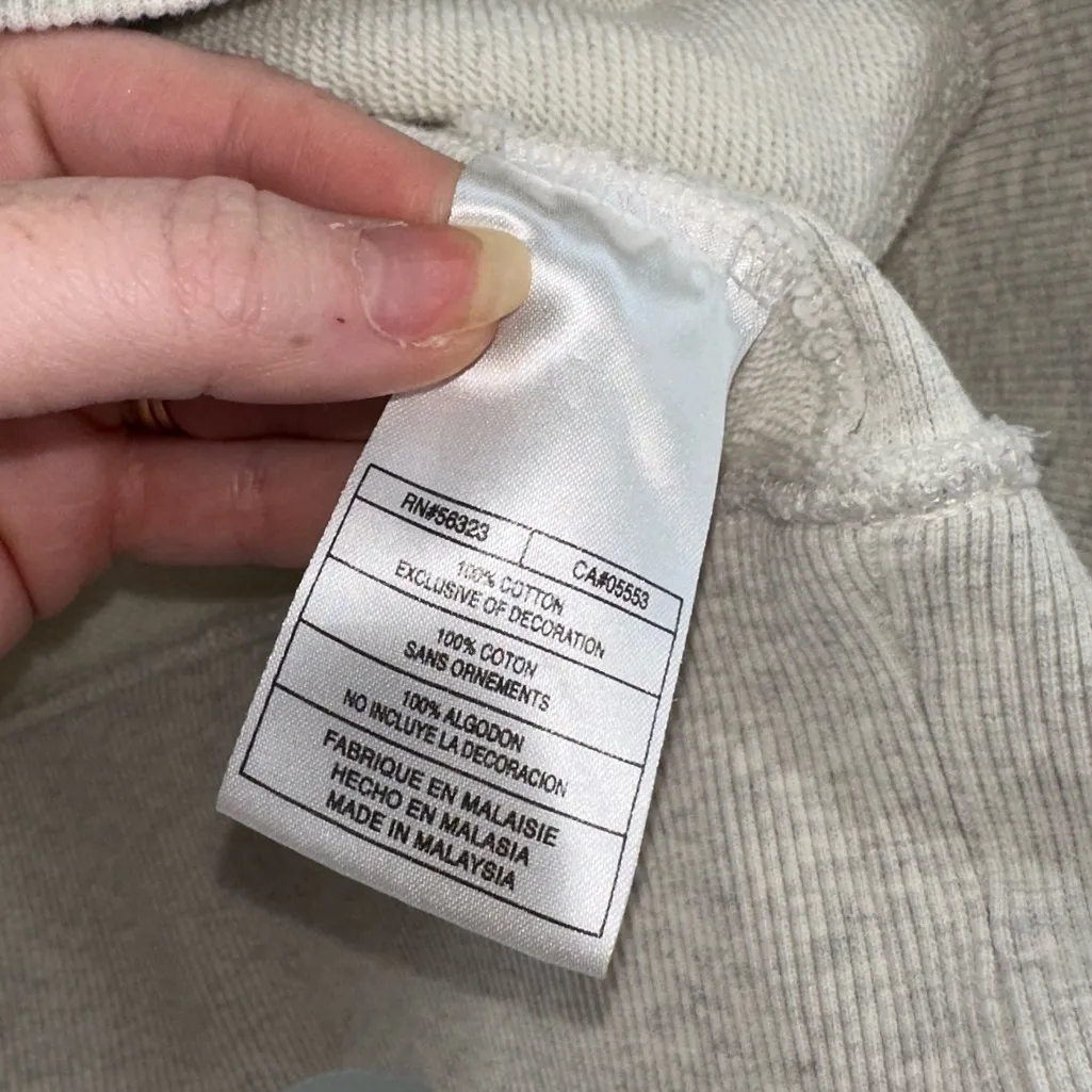 Nike Sportswear 1/2 Zip Light Gray Athletic Cotton Hoodie Women’s Size Medium - Image 4