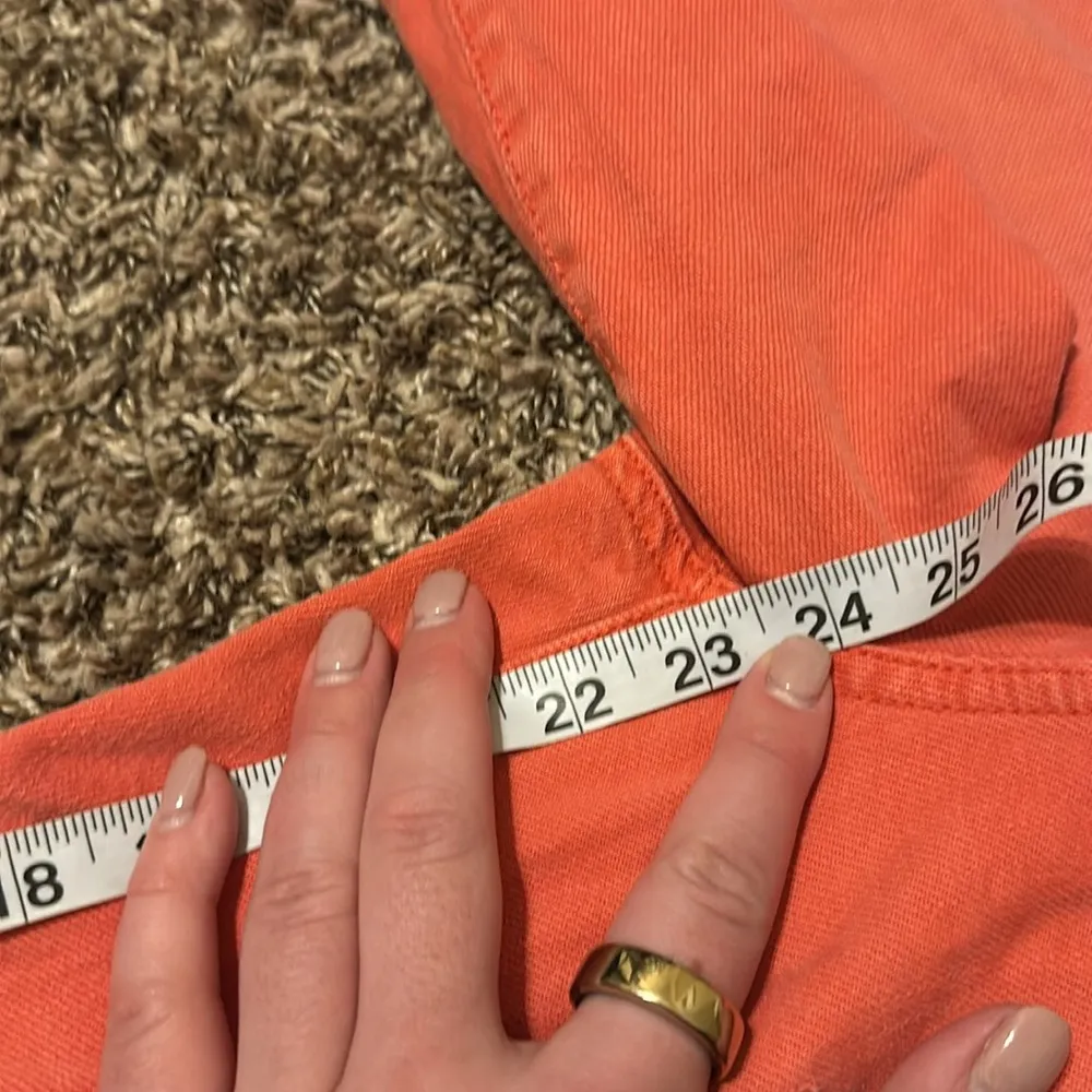 American Eagle Hi-Rise Girlfriend Jeans Red 14 X-Short - Image 9