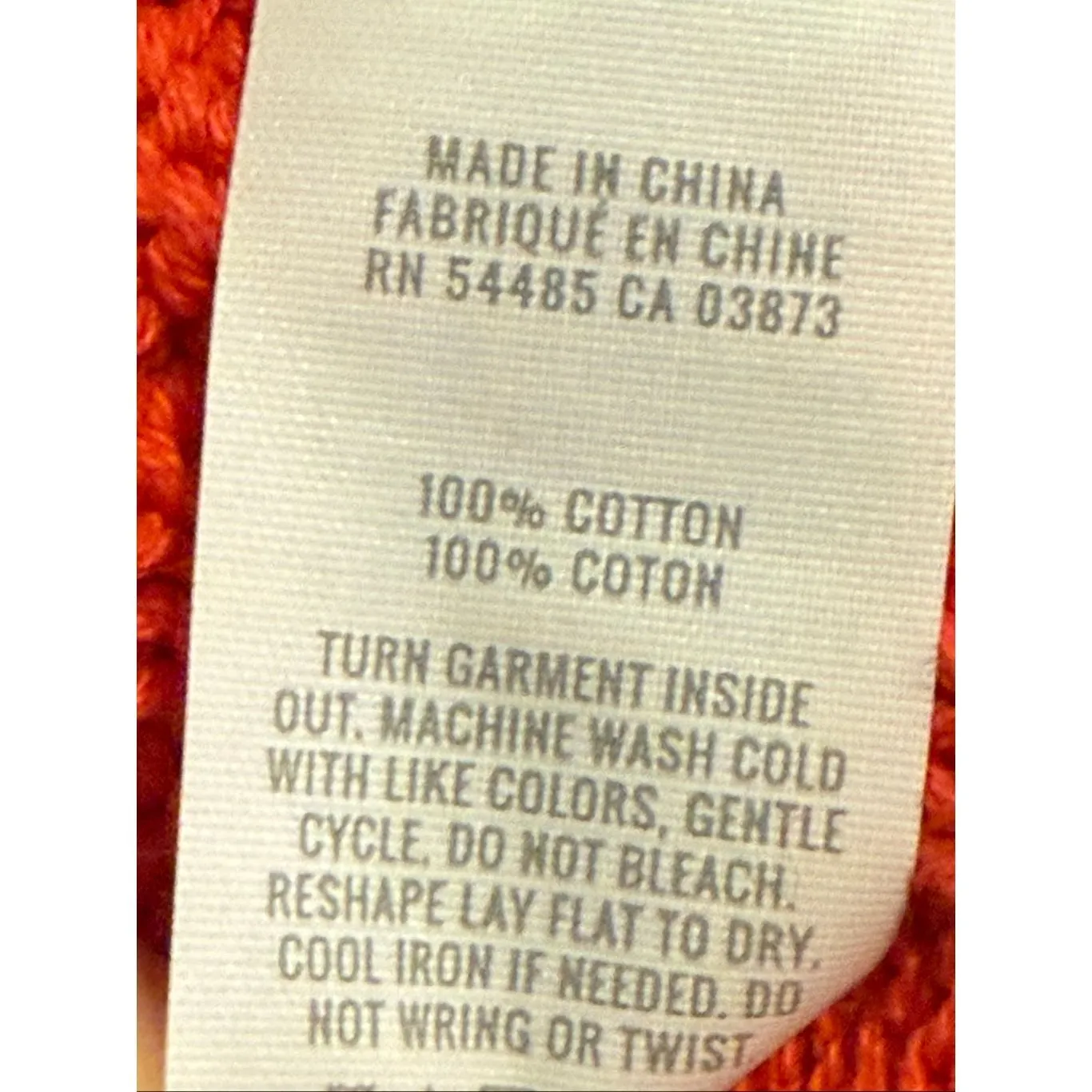 Aerie  Cotton Oversized Red Acid Wash Cropped Cable Knit Pullover Sweater - Image 9