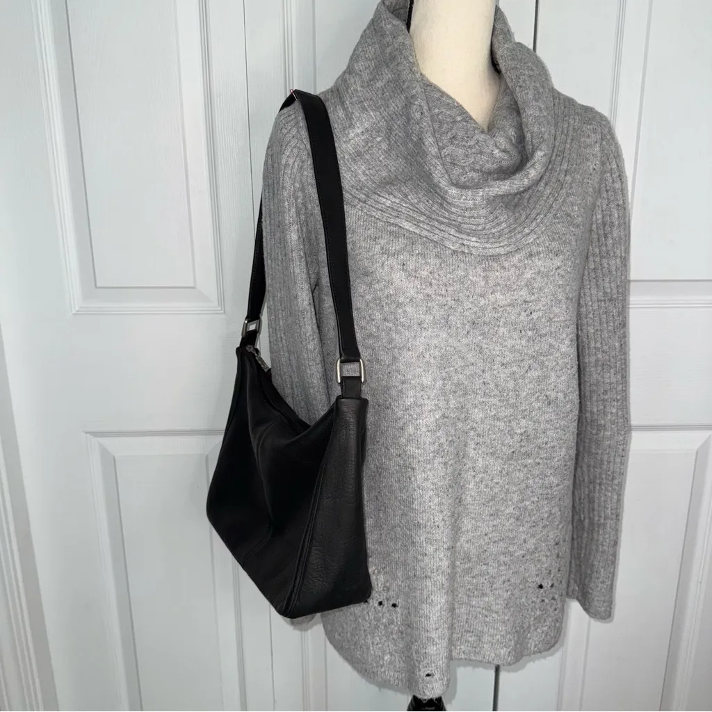 American Angel‎ Vintage Elegant Black Soft Leather Shoulder Bag purse like new - Image 16