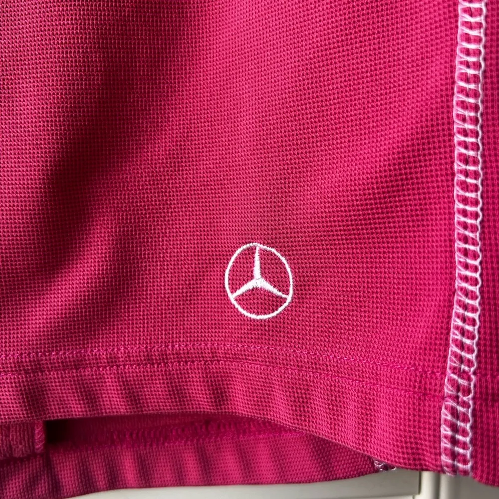 MERCEDES BENZ WOMEN QUARTER ZIP UP SWEATER IN A SIZE LARGE - Image 3