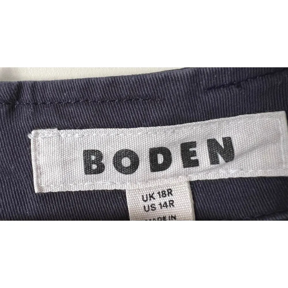 Boden Helena Chino Short Women’s Dress Navy US 14R Cotton Fitted Pockets Slim Blue Size 14 - Image 2