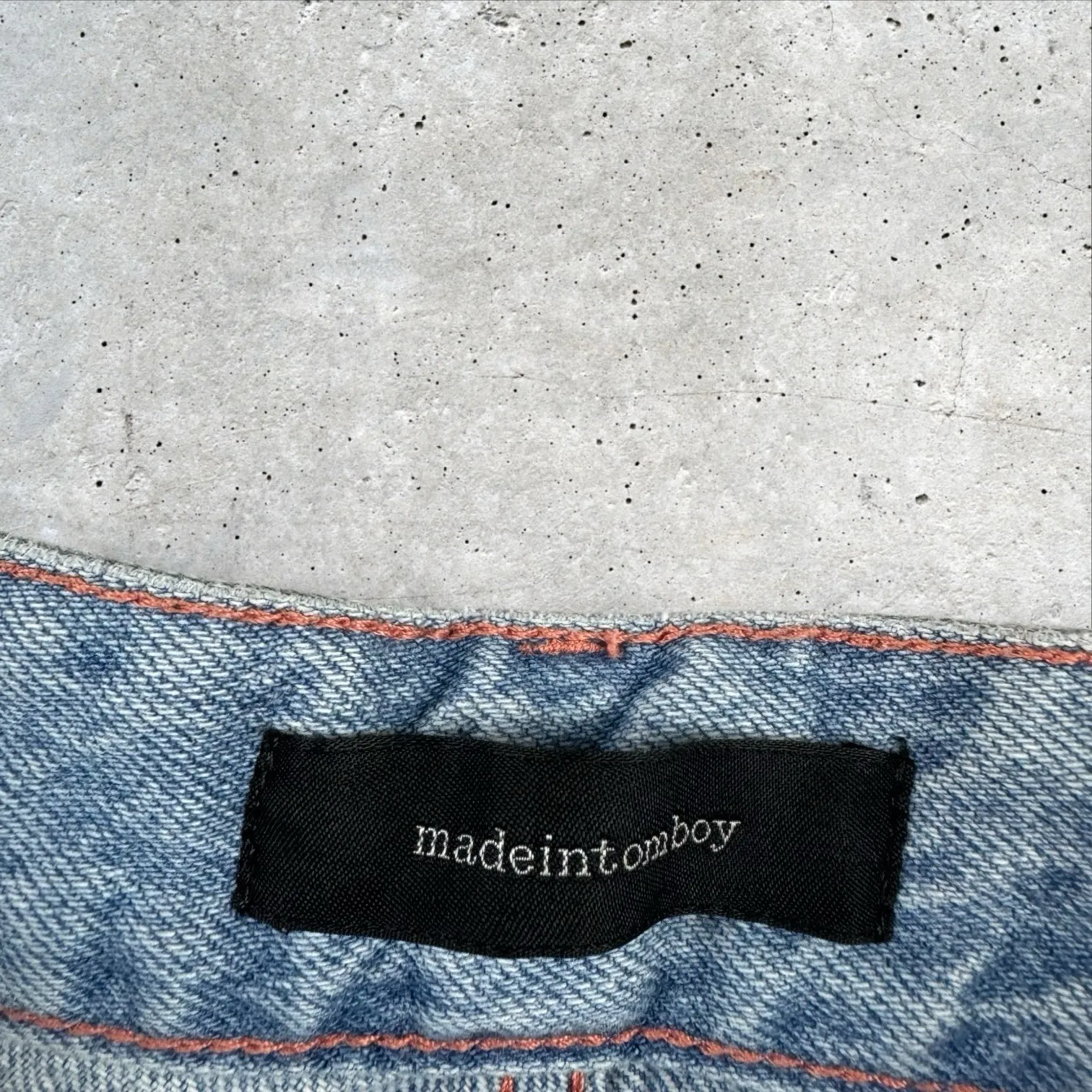 Made In Tomboy Anais Barrel Straight Leg Carpenter Jean‎ Size 30 Italy $375 Blue - Image 6