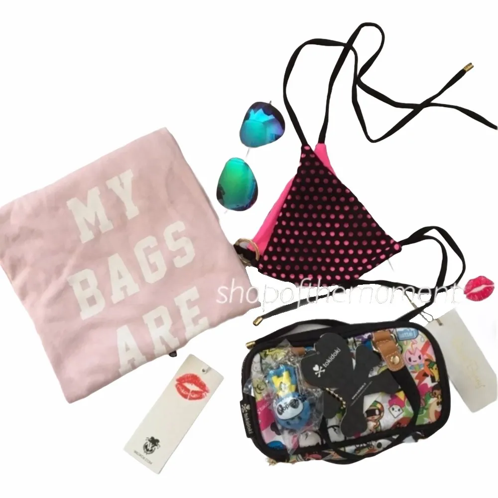 new Beach Bunny ✶ Locals Only Bikini Top ✶ Black Mesh Overlay + Pink Polka Dots - Image 3