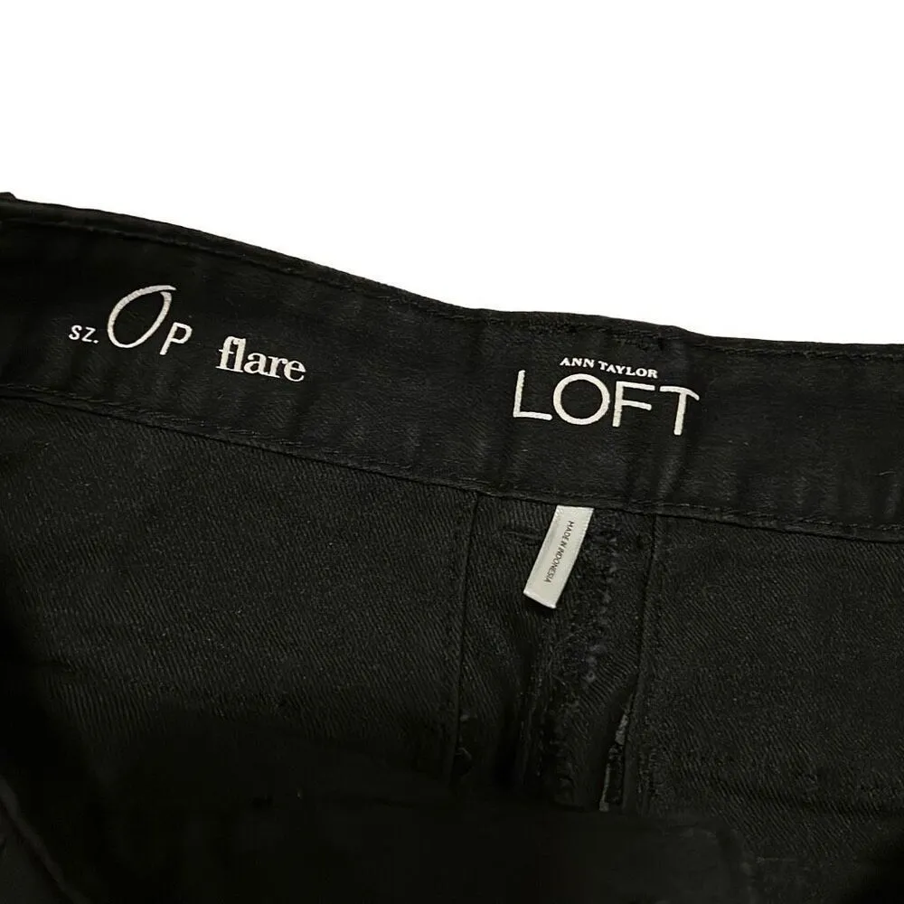 Loft  black womens flared jeans - Image 3