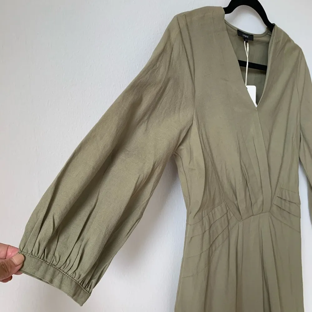 NWT LUMIE Lightweight Modern Dress Olive M Size M - Image 5