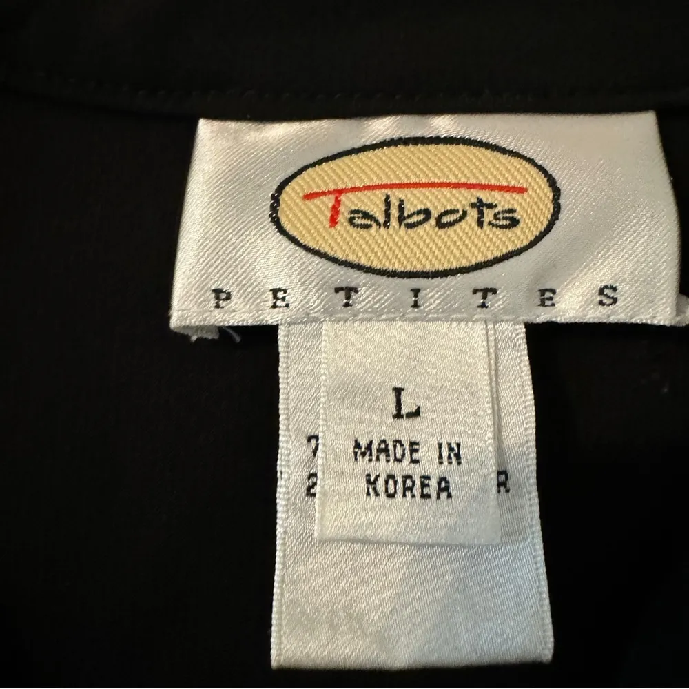 Talbots Petite Large PL Sleeveless Top Classic Simple Black Basic Dressy Work - Image 3