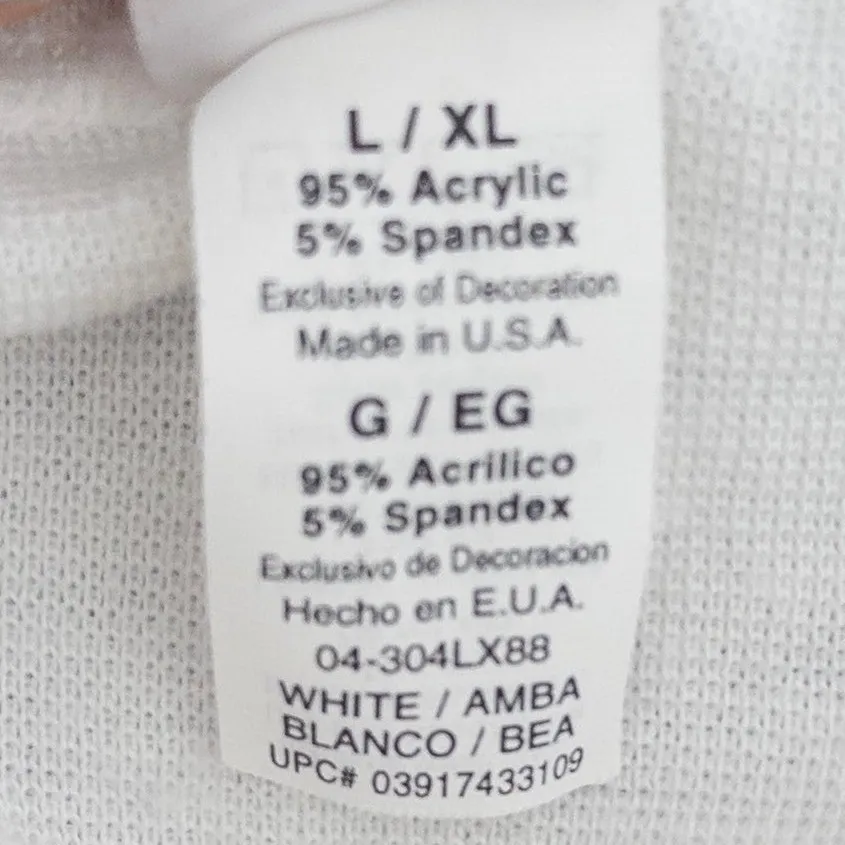 Y2K‎ No Boundaries Womens Tube Top Size L/XL White Americana Graphic USA - Image 6