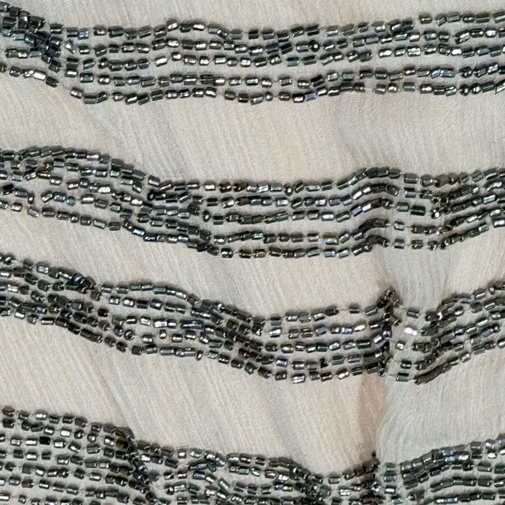 Mango Silk Beaded Halter Cocktail Dress Women’s 4 - Image 4