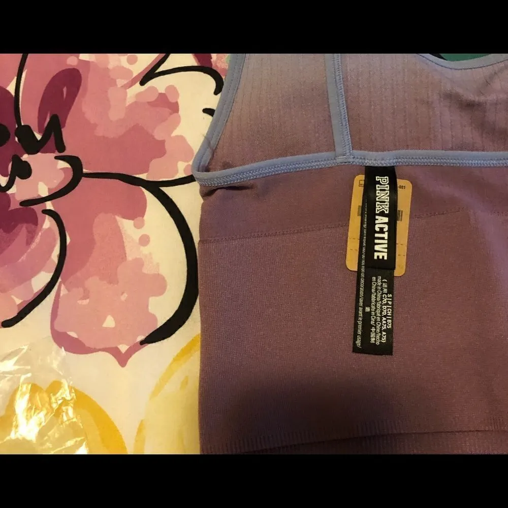 PINK VS - Seamless Lightly-lined, scoop neck sports crop bra- Small - Image 4