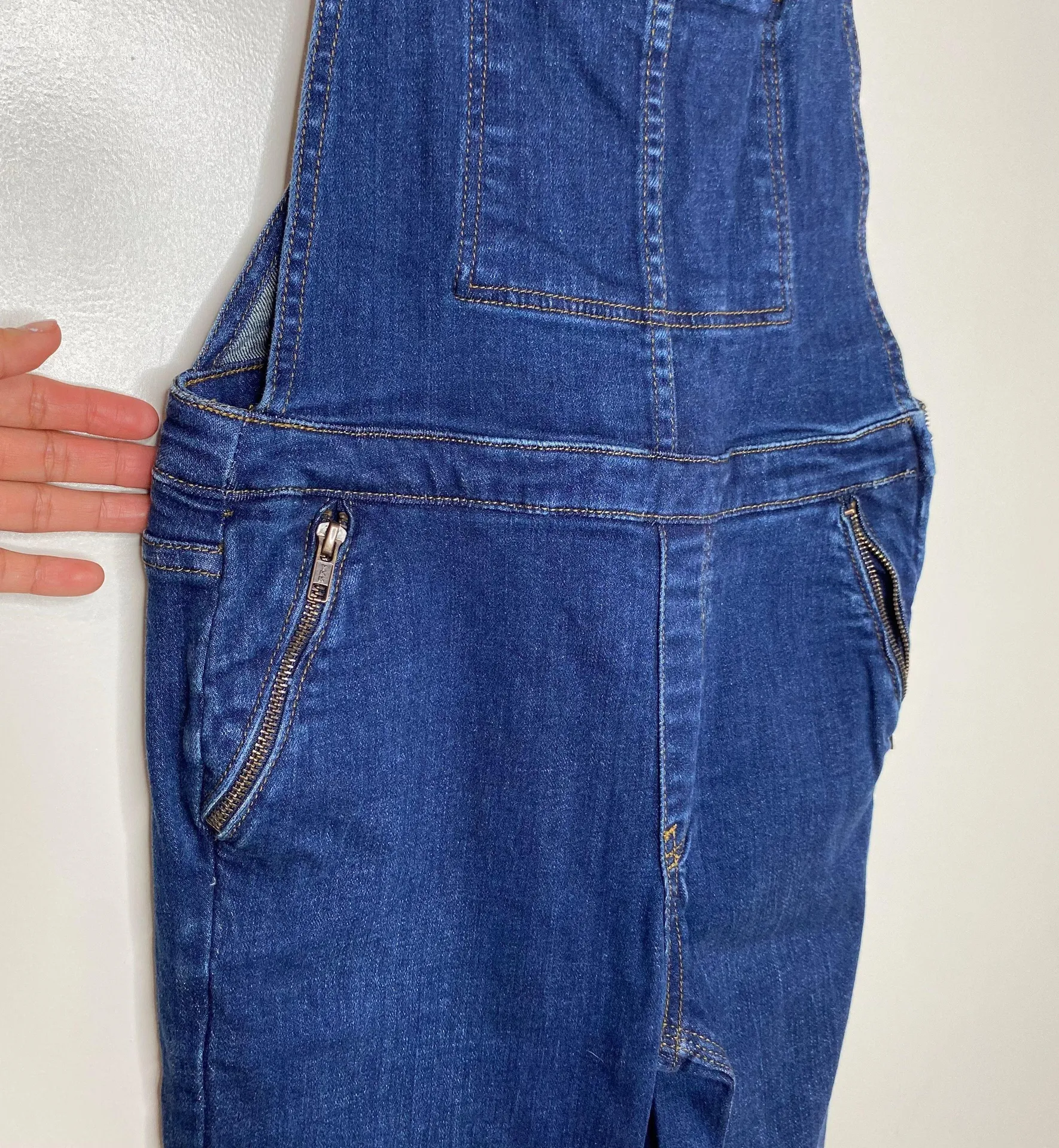 Slim denim blue overalls - Image 3