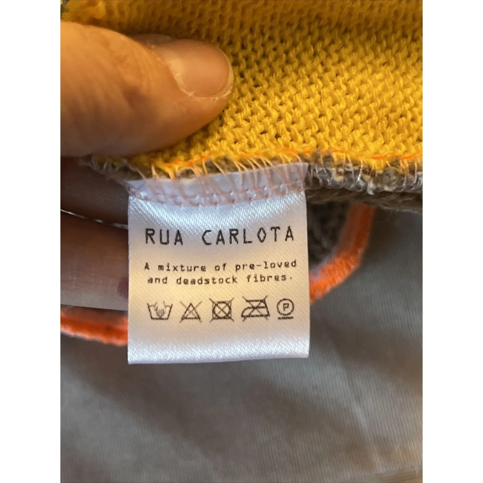 Rua Carlota Womens Sweater Handmade Vest Patchwork Preppy Geek Light Academia Size M - Image 13