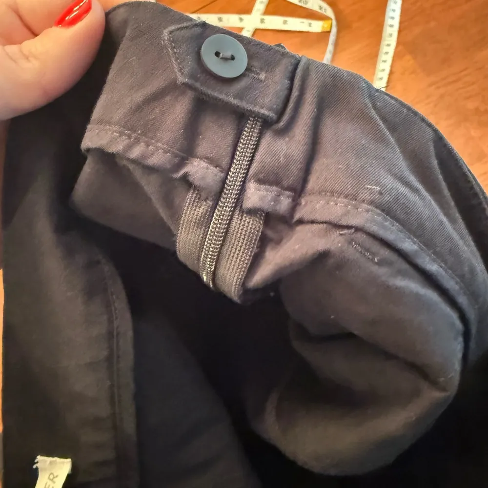 Eileen Fisher Organic Cotton Two Tone‎ Ankle Pants Size Large Navy Black - Image 7