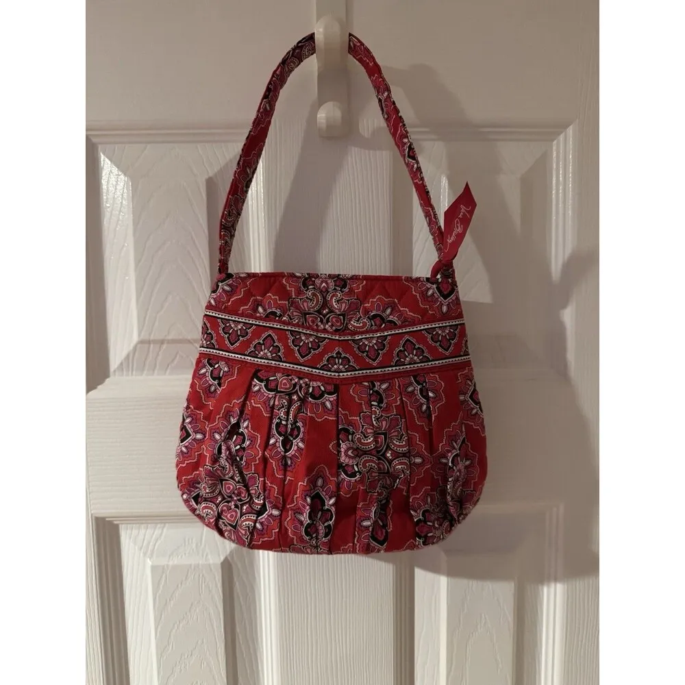 VERA BRADLEY Frankley Scarlet Red Hannah Small Handbag Zip Purse - Image 2