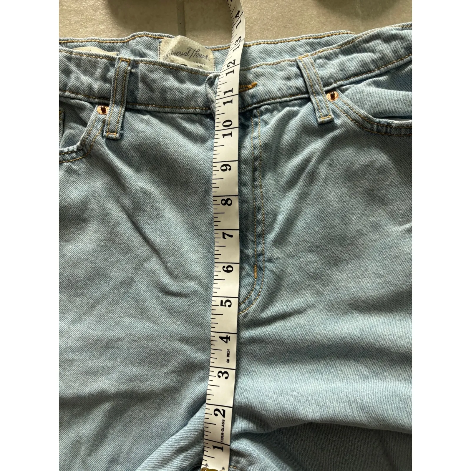 Universal Thread Jeans Womens 6R Blue Denim Boyfriend Distressed‎ Loose Baggy - Image 7