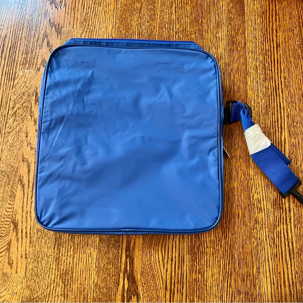 Vintage 90s Trafalgar Messenger/shoulder Bag Blue with Retro Rainbow Design NWOT - Image 2