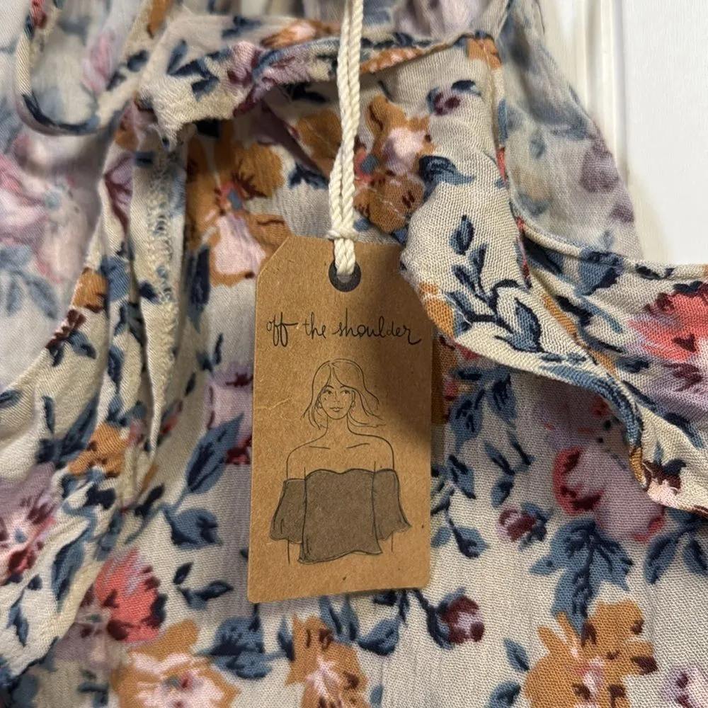 NWT American Eagle Ditsy Festival Floral Halter Off The Shoulder Mini Dress - Image 7