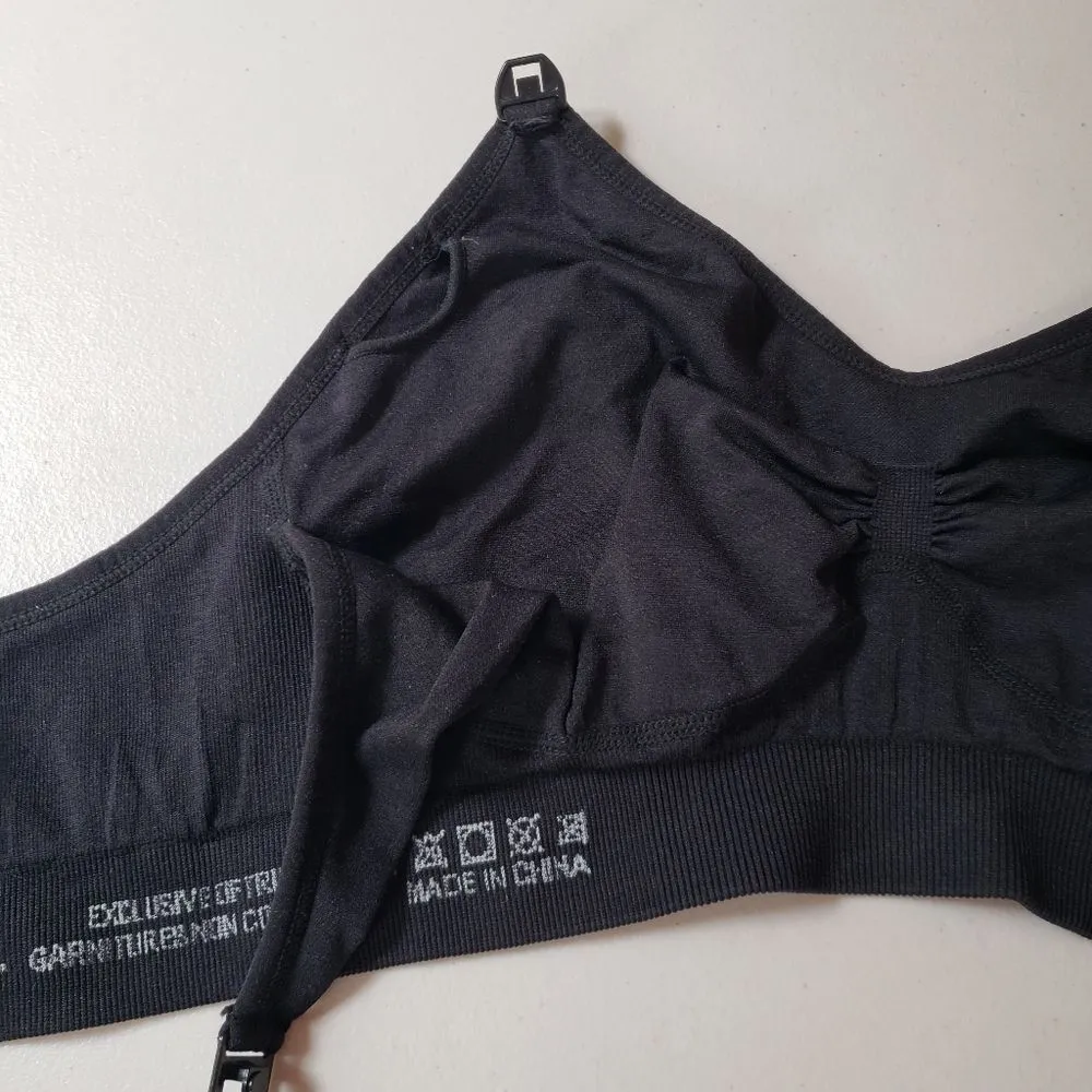 Nursing Bra Black Comfort Bra Black Size L - Image 4