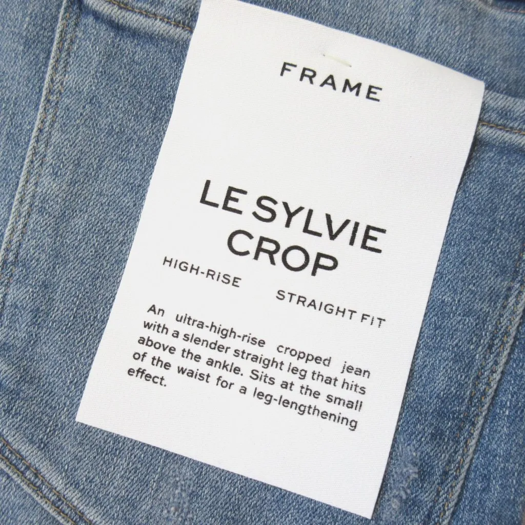 NWT FRAME Le Sylvie Crop in Overturn High Rise Straight Stretch Jeans 30 - Image 7