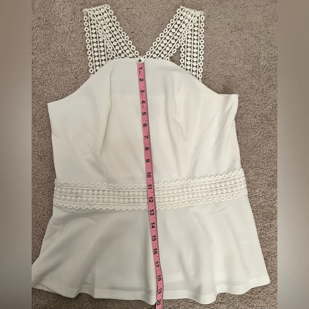 🆕 Thalia Sodi White Peplum Sleeveless Blouse - Image 6