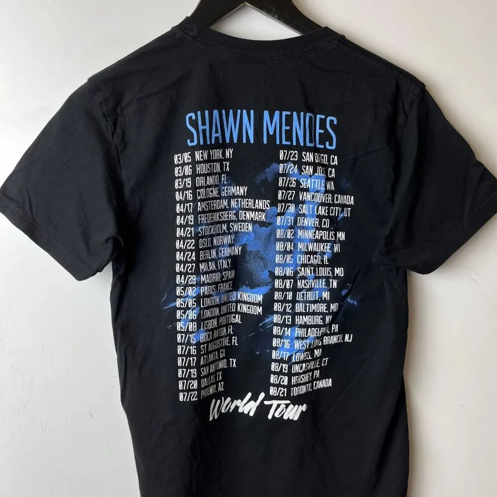 2016 Shawn Mendes T Shirt Black Small S Canadian Singer Artist Graphic Tee Solid - Image 14