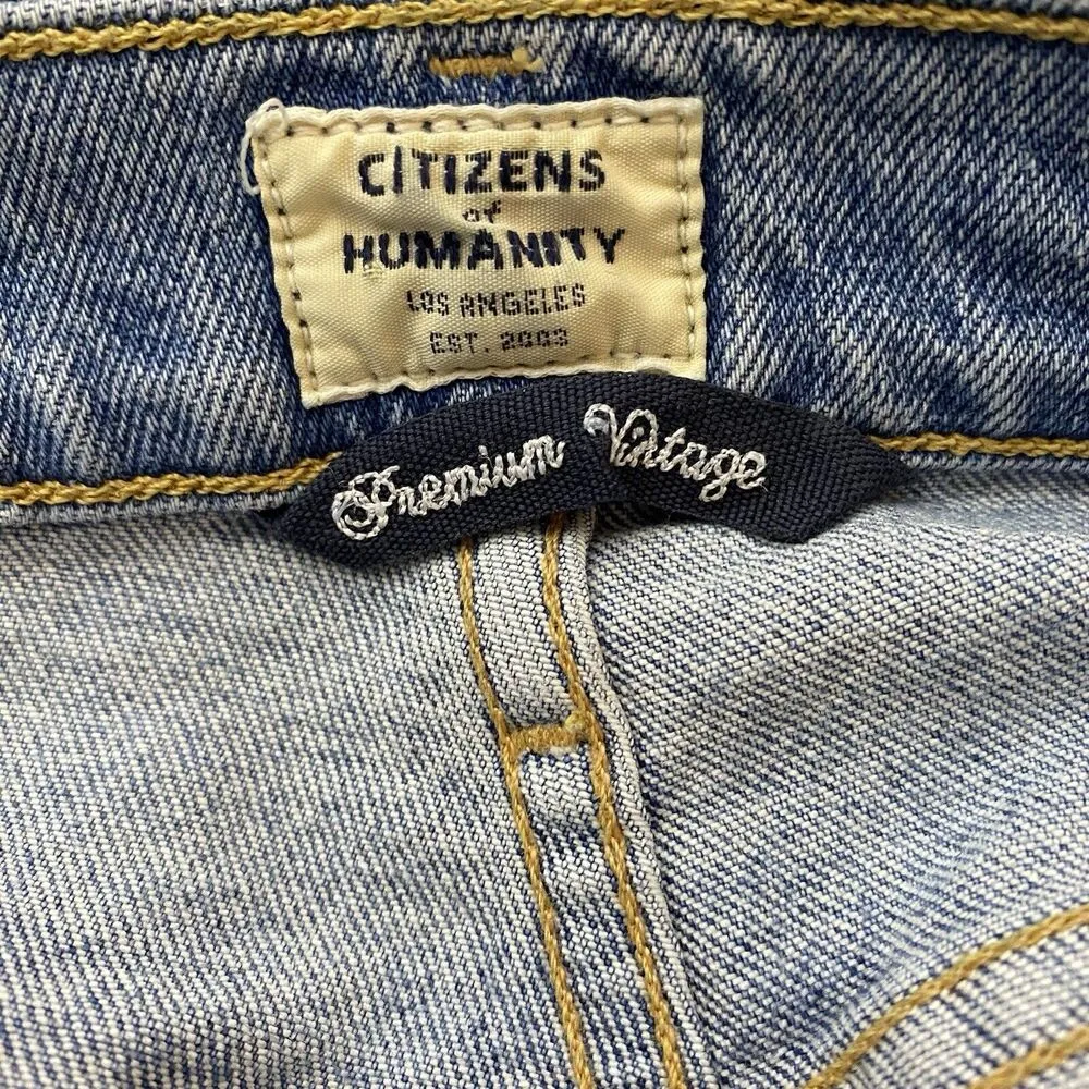 Citizens of Humanity Jeans COH Floral Tapestry Side Demy Cropped Flare Boho 29 - Image 4