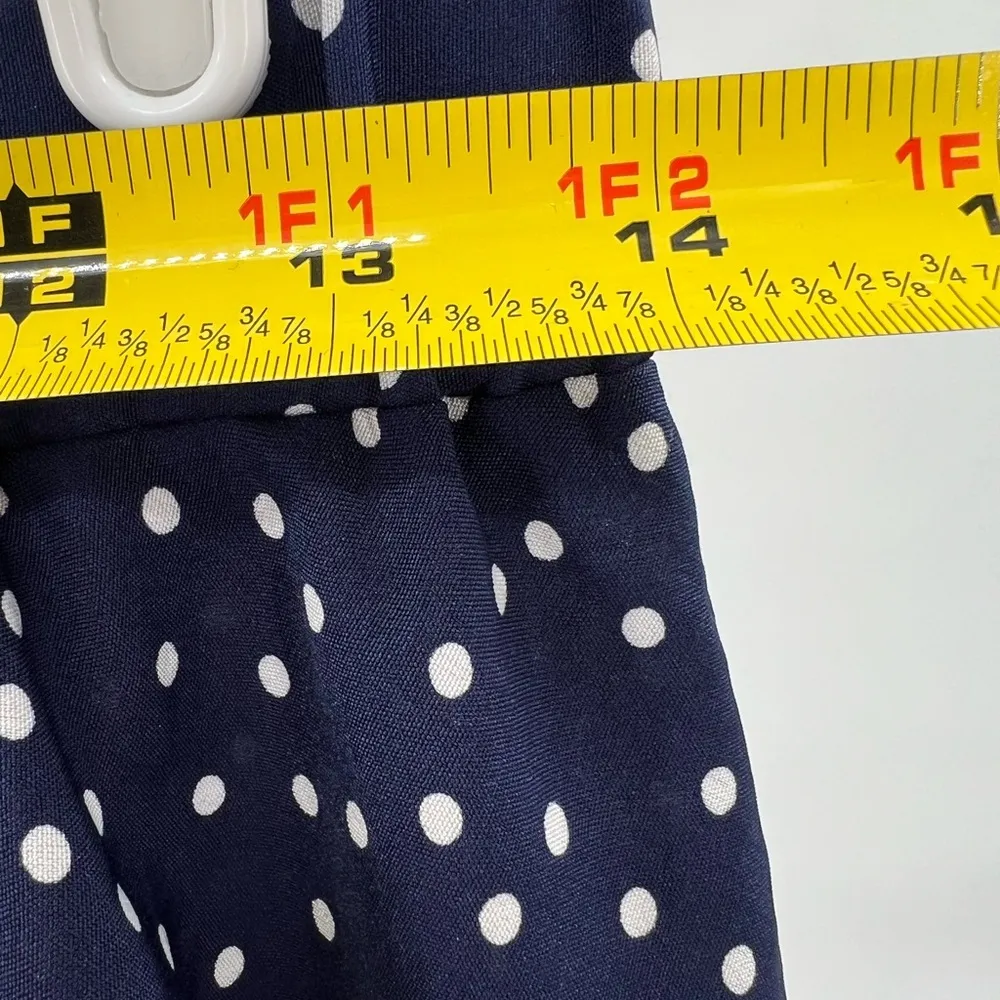 Navy white polka dot skater mini skirt SHEIN M flirty 4th of July coastal - Image 7