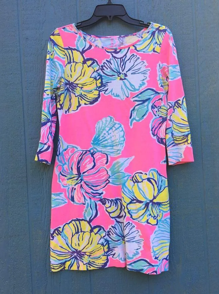 Lilly Pulitzer Women’s Small Pink Floral Marlowe T-Shirt Dress - Image 2