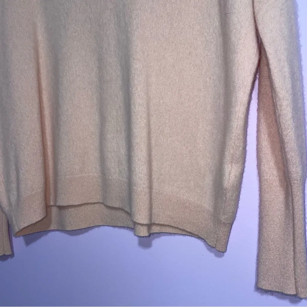 J Crew Cashmere Boyfriend Sweater Soft Pink Women XS Minimalist Academia Preppy - Image 4