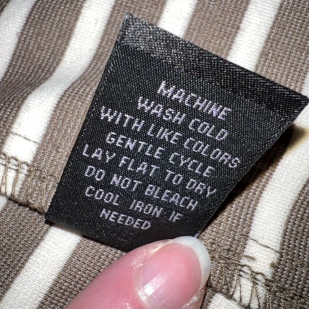 Investments Womens Blazer Suit Jacket Striped Stretch Brown White 18 - Image 8