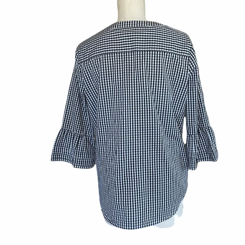NWOT Marc New York Gingham Embroidered Blouse - Image 4