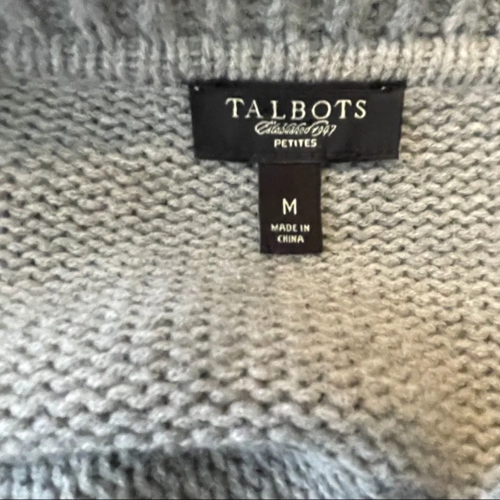 Talbots Petites Cardigan Sweater Gray‎ - Image 2