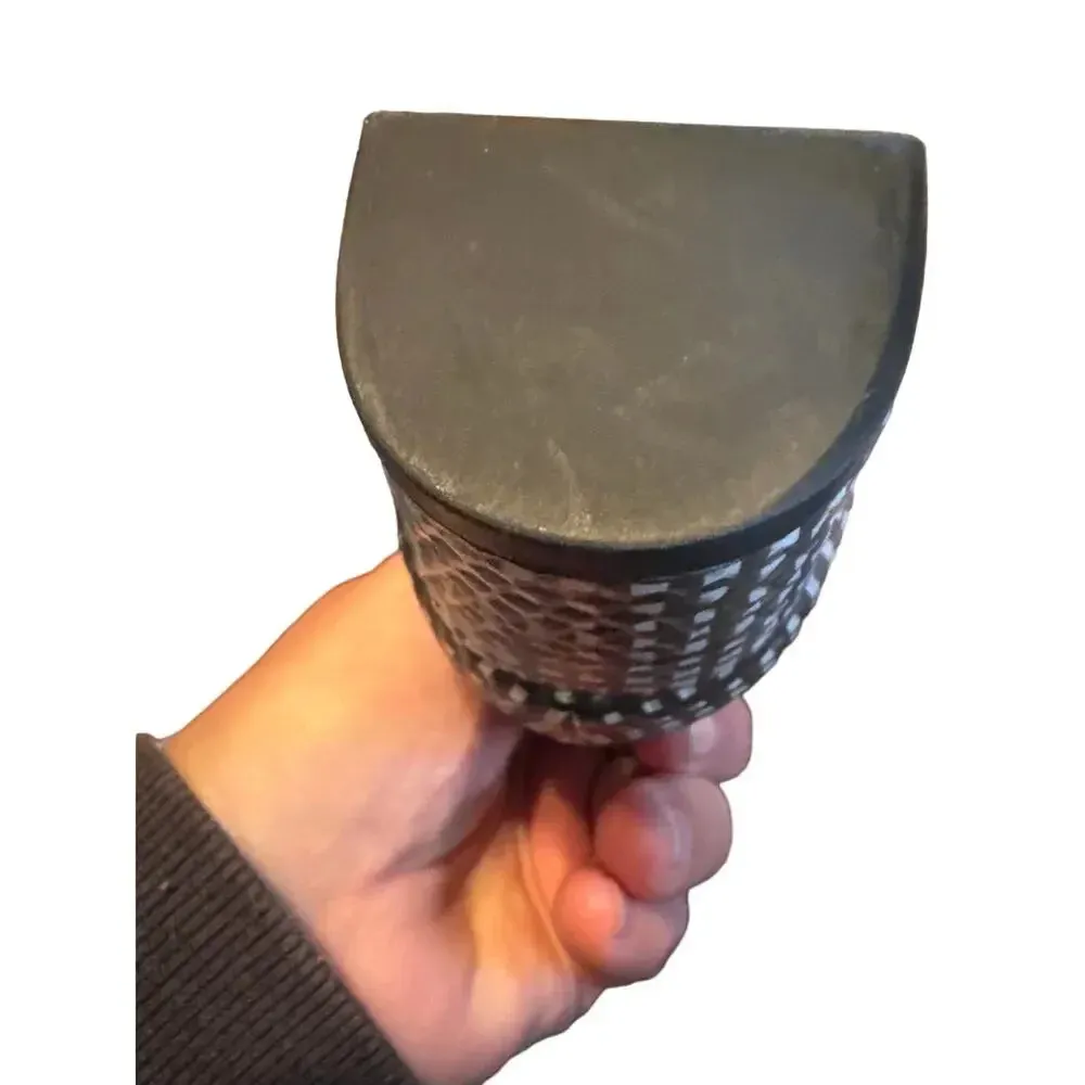 Vince "Rita" Women's Size 8 M Black White Metallic Leather Sandal Heels - Image 6