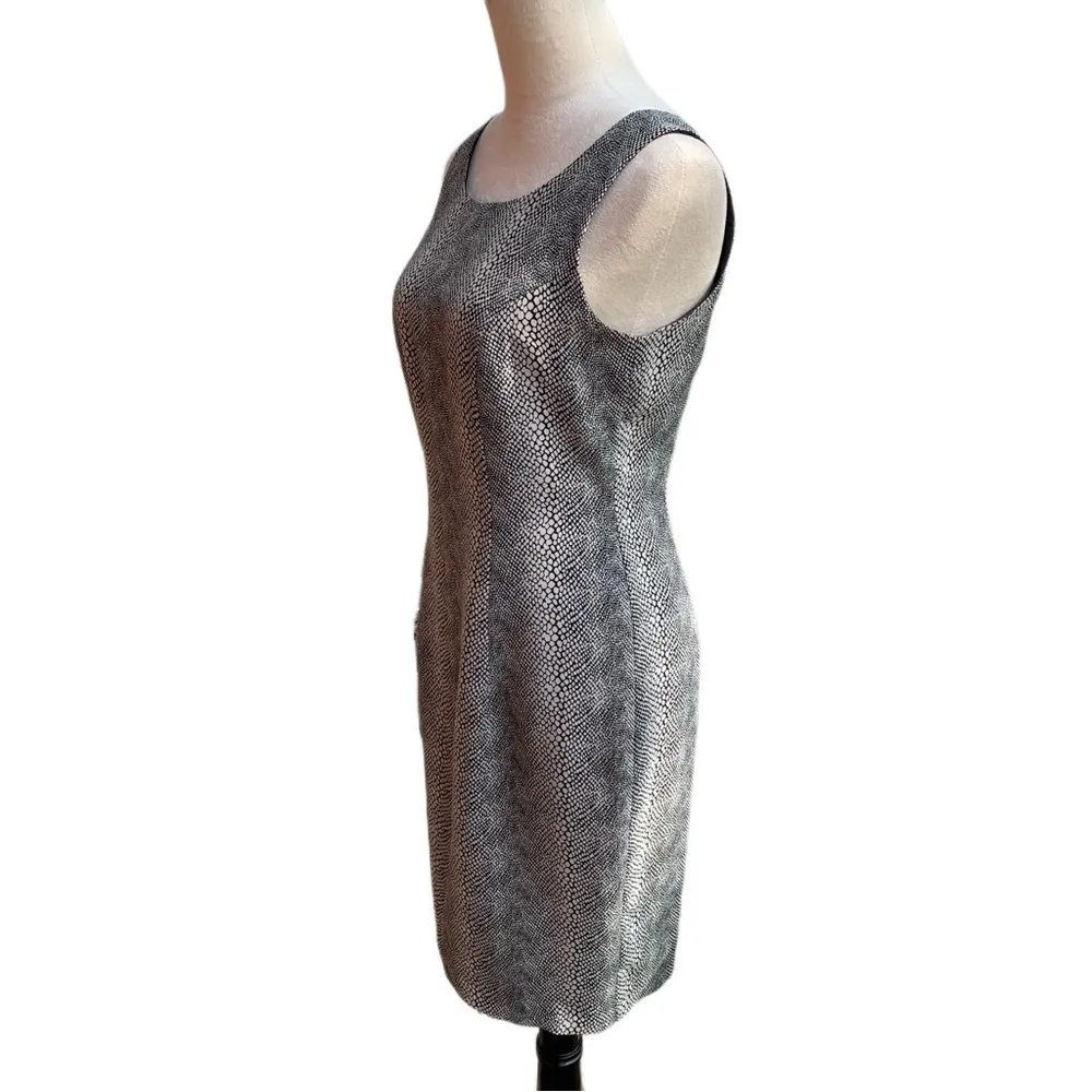 90s Vintage Joseph Ribkoff Snakeskin Print Sheath Dress Sz 6 Indie Sleeze Grunge - Image 4
