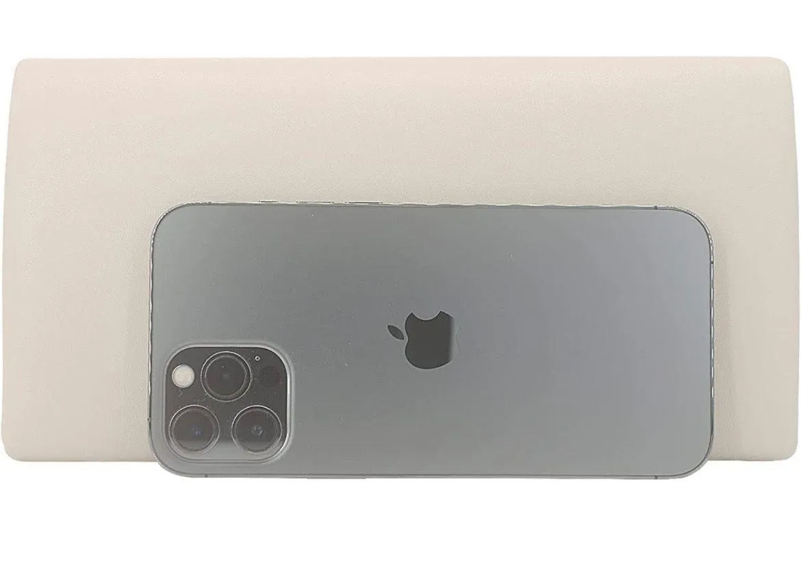 Vegan Leather Clutch Handbag Tan - Image 2