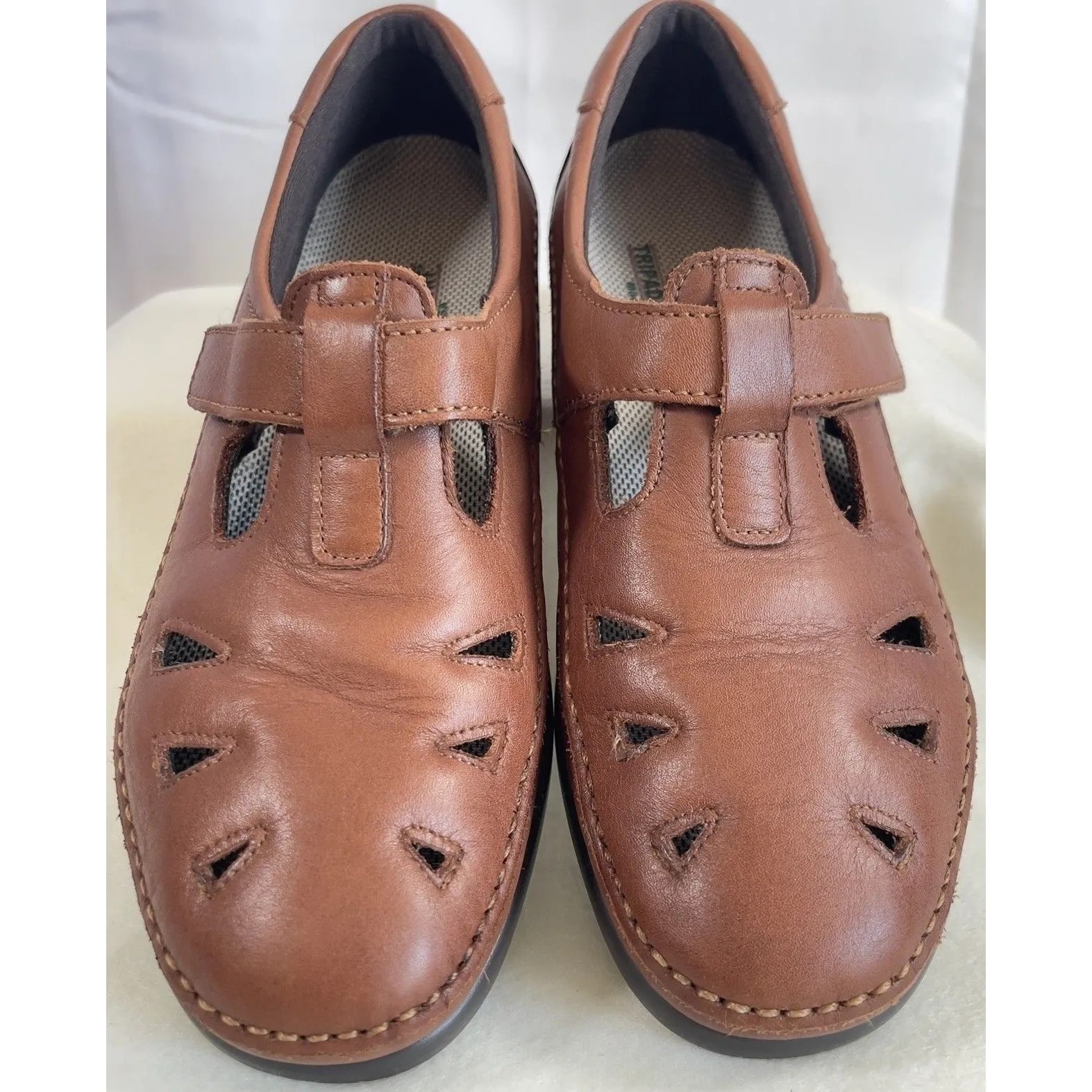 SAS Womens Tripad Roamer Shoes Chestnut Brown Leather Mary Jane Loafers Size 8.5 - Image 3