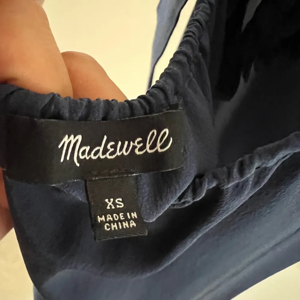 Madewell 100% Silk Lookout Bow Back Sleeveless Tank Top Blue Size XS - Image 11