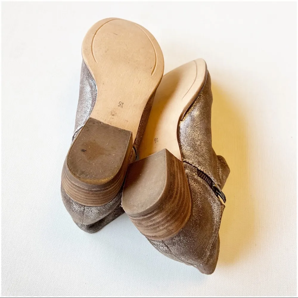 Seychelles Iridescent Metallic Bootie Shoe Leather Boots - Image 7