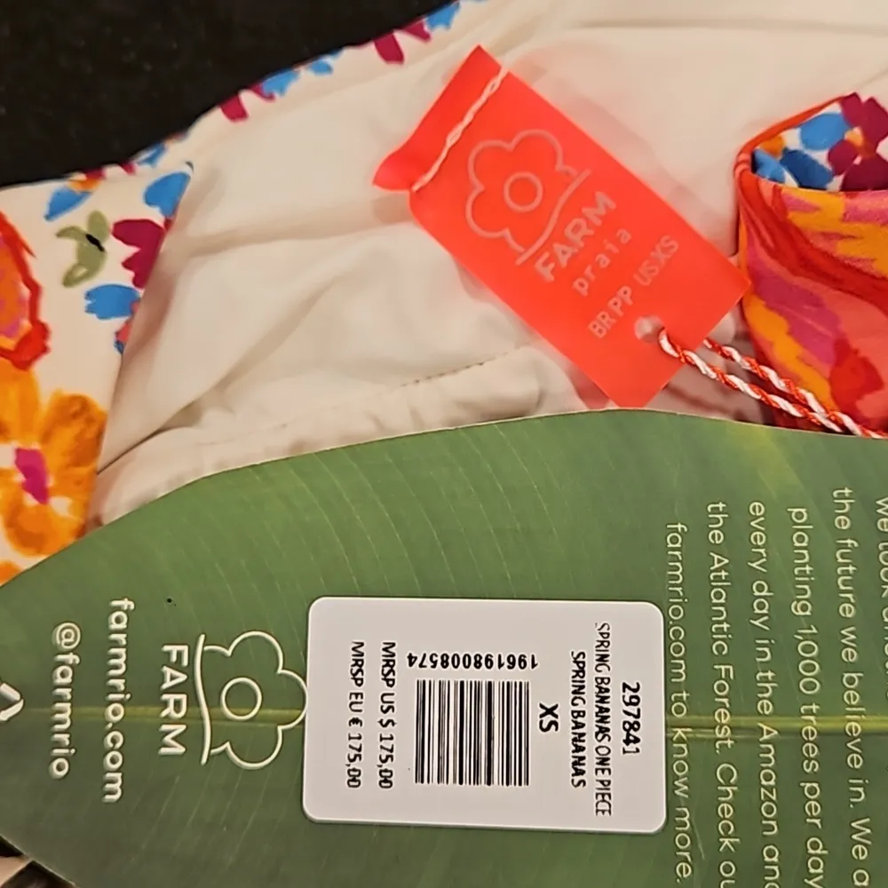 💕FARM RIO💕 Spring Bananas One Piece Swimsuit ~ Spring Bananas Print XS NWT - Image 15