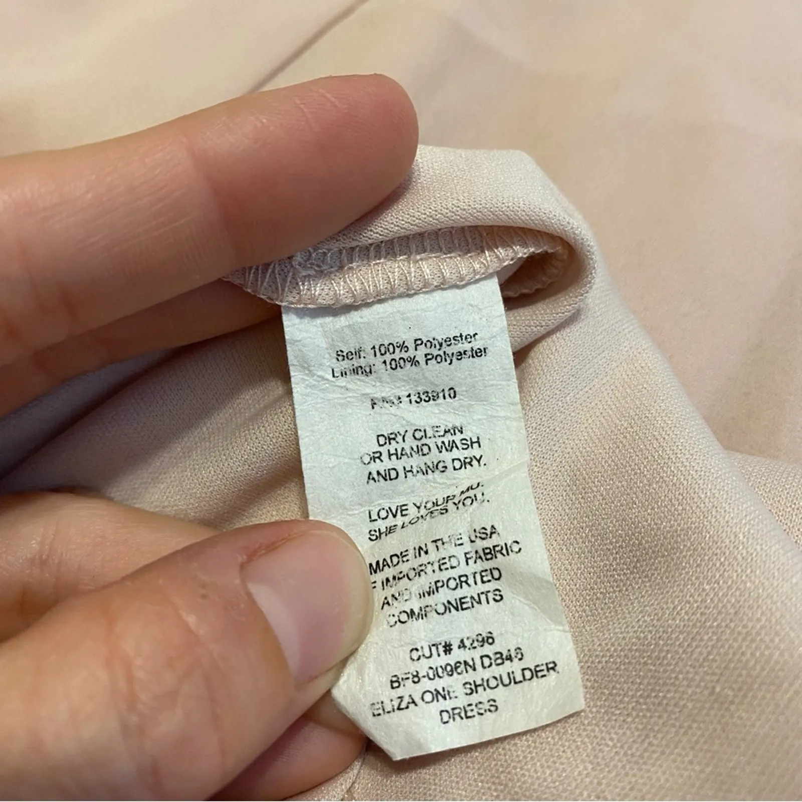 Show Me Your Mumu Eliza One Shoulder Pink Chiffon Bridesmaid Dress Size XS NWT - Image 8