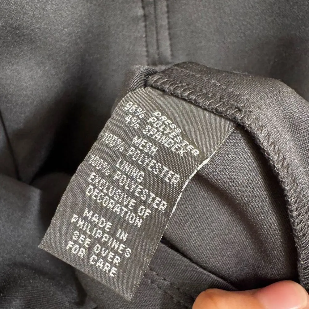 BCX Black Floral Bodycon Sheer Cap Sleeve Sheath Cocktail Party Dress Size 3 - Image 6