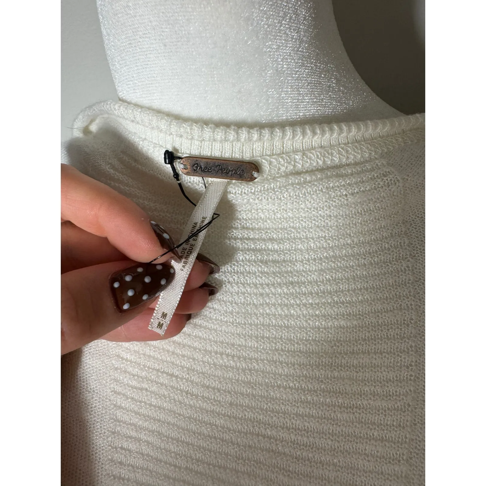 Free People Lace Road Linen Cotton Pullover Size M - Image 6