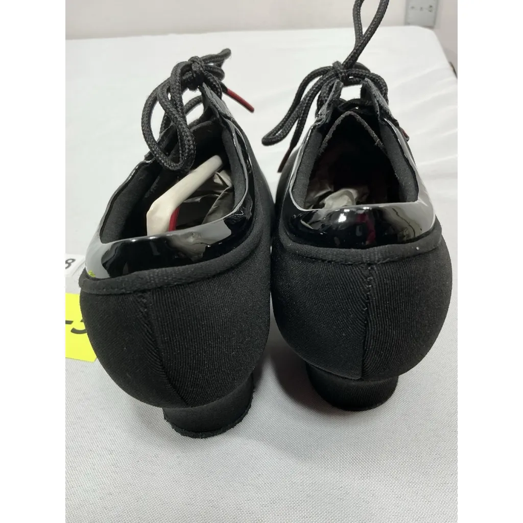 NWOT Fashing Ballroom Dance Shoes Lace Up Size 5.5 Black Block Heel - Image 5