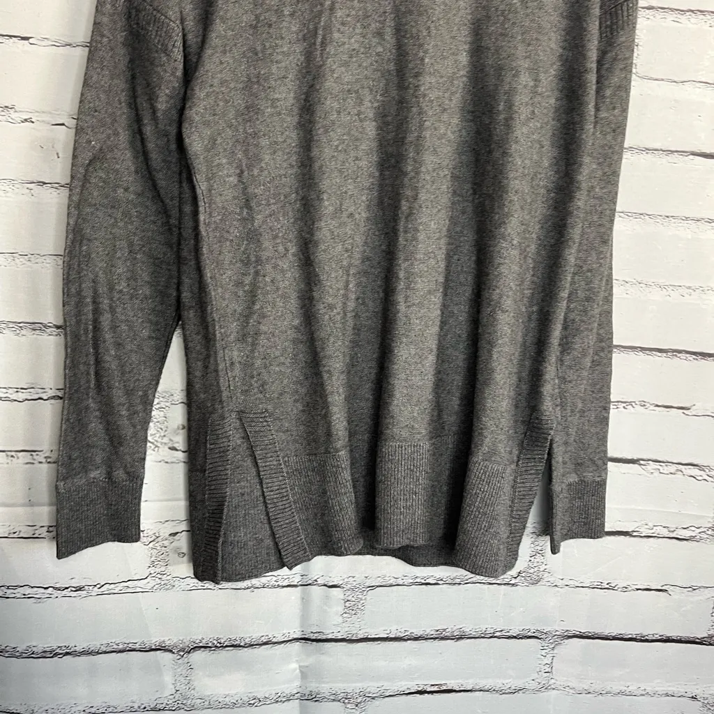 INC International Concepts Dark Grey Wool Cowl Turtleneck Sweater Women’s S Y2K Gray - Image 4