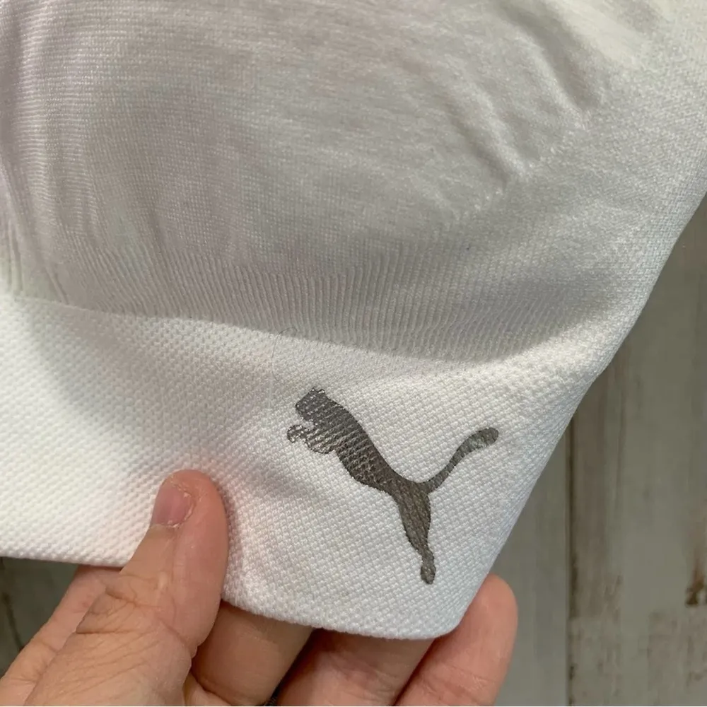 Puma White Padded Sports Bra - Image 4