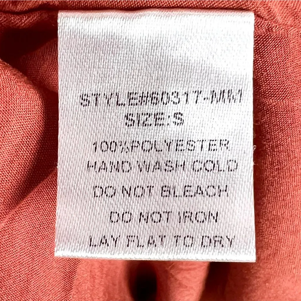 Grade & Gather Rust Smocked Drop Waist Peasant Gypsy Dress Size S Feminine - Image 11